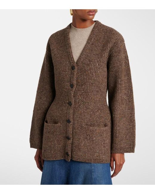 Co. Brown Cardigan Aus Tweed