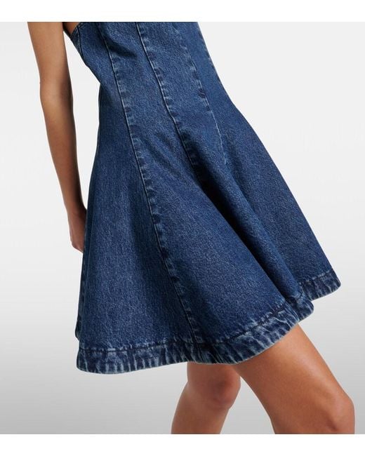 Khaite Blue Mags Denim Minidress