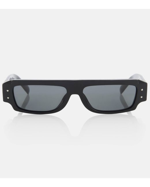 Dolce & Gabbana Gray Rectangular Sunglasses