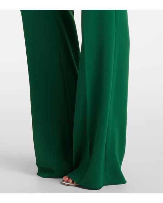 Max Mara Green Gerade High-Rise-Hose Aus Cady