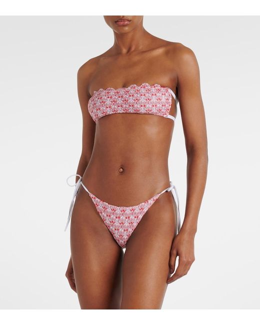 Missoni Pink Crochet Bandeau Bikini