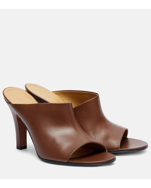 Mules Signum 90 De Piel The Row de color Brown
