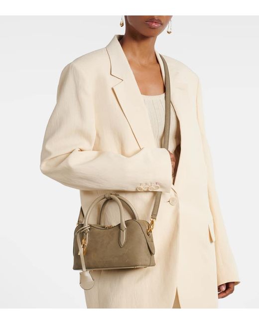 Stella McCartney Brown Ryder Small Faux Suede Shoulder Bag