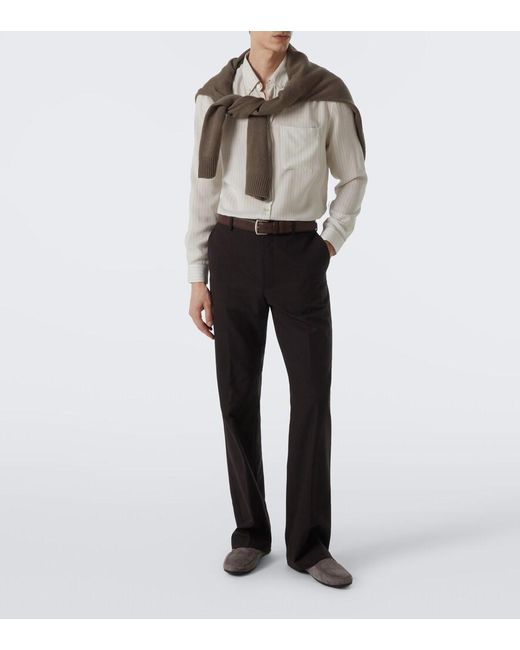 Manolo Blahnik Gray Alder Suede Loafers for men