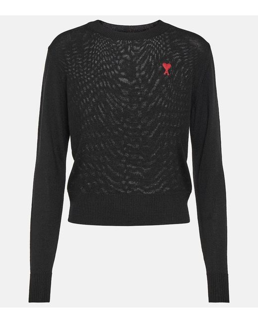 Pullover Ami De Cour di AMI in Black