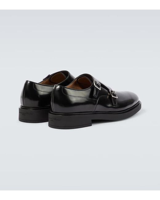 Scarpe Monk Strap Scott di Gianvito Rossi in Black da Uomo