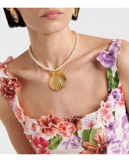 Jennifer Behr Metallic Siren Faux Pearl-Plated Necklace