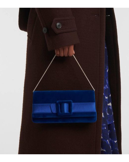 Clutch Maygot di Manolo Blahnik in Blue