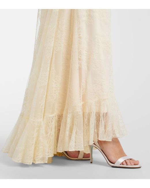 Robe Longue Esen En Dentelle A Volants De La Vali en coloris Natural
