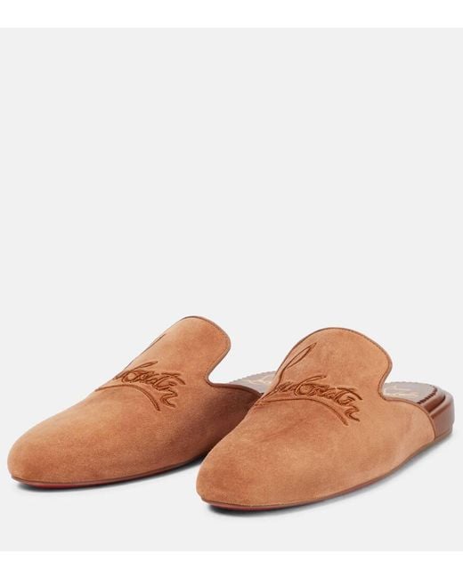 Christian Louboutin Brown Slippers Coolito Donna