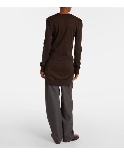 Jersey Trampantojo En Mezcla De Lana Lemaire de color Brown