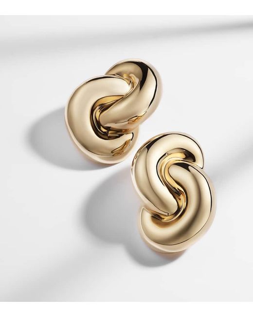 Pendientes De Clip Knot De Oro De 10 Ct Jennifer Fisher de color Metallic