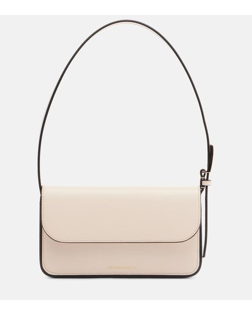 Victoria Beckham Natural Dorian Mini Leather Shoulder Bag