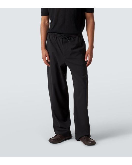 Loewe Blue Wool Straight Pants for men