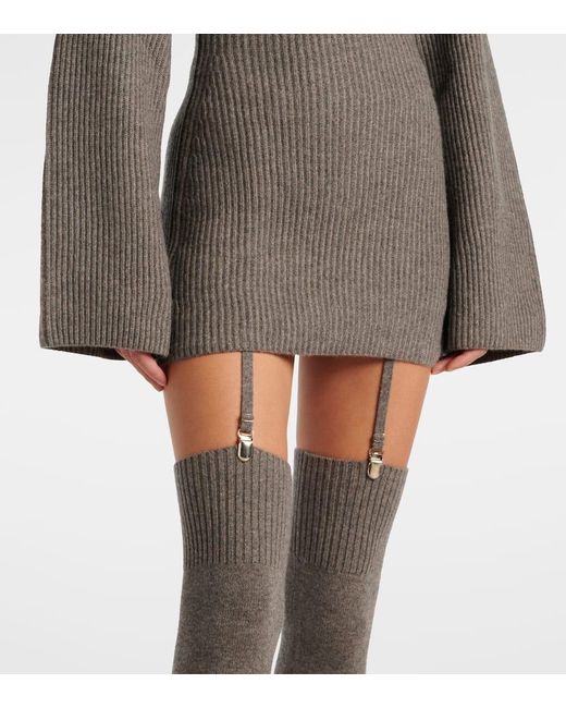 AYA MUSE Gray Minikleid Cursa Aus Kaschmir
