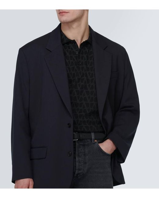 Valentino Black Toile Iconographe Cotton Polo Shirt for men