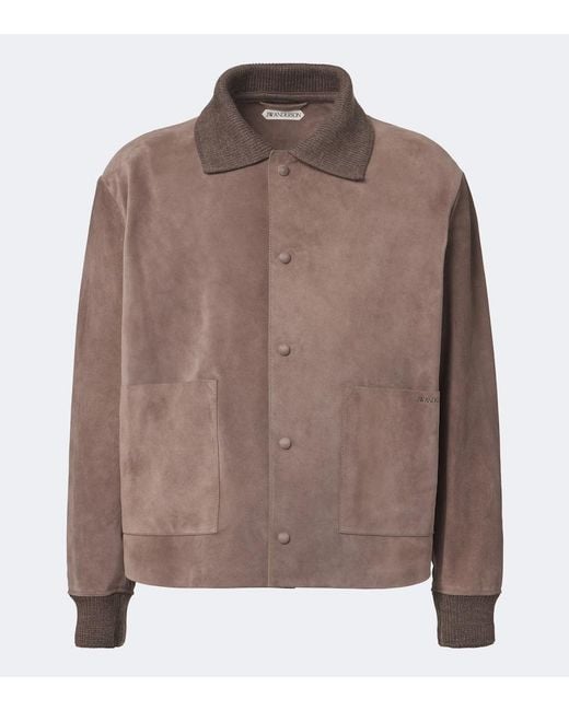 J.W. Anderson Brown Suede Jacket for men