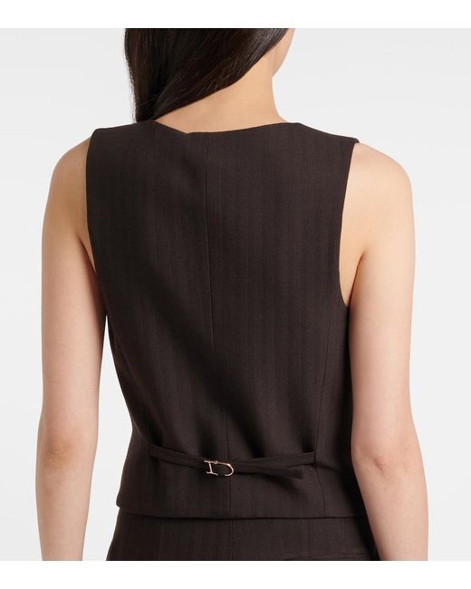 Gabriela Hearst Brown Wool Vest