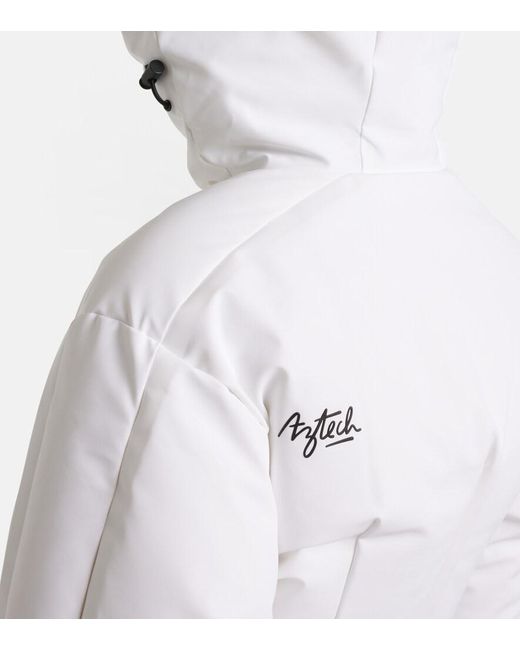 Aztech Mountain White Vertical Nuke Down Ski Jacket