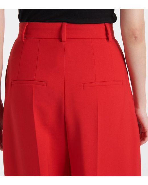 Pantalon Ample Abadan En Laine Melangee Sportmax en coloris Red
