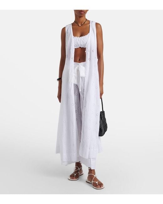 Polo Ralph Lauren White Broderie Anglaise Cotton Beach Dress