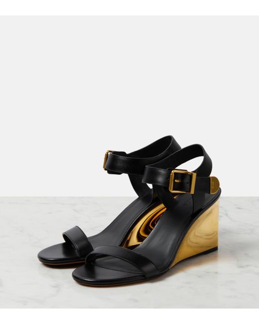 Chloé Black Rebecca Leather Sandals