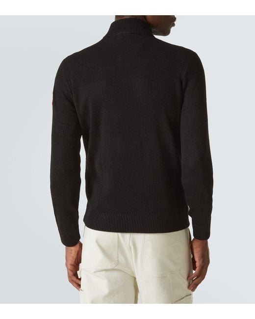 Canada Goose Black Hybridge Knit Jacket for men