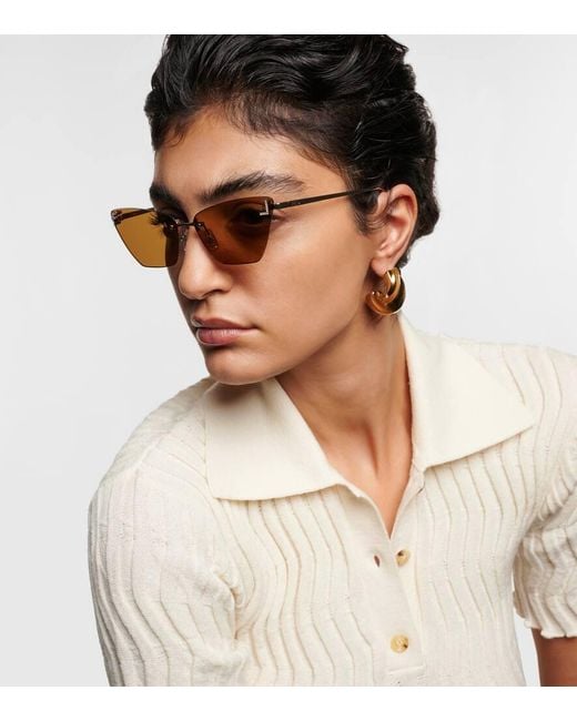 Fendi Brown Cat-Eye-Sonnenbrille