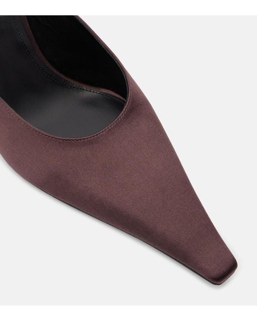 Victoria Beckham Purple Mules Aus Satin