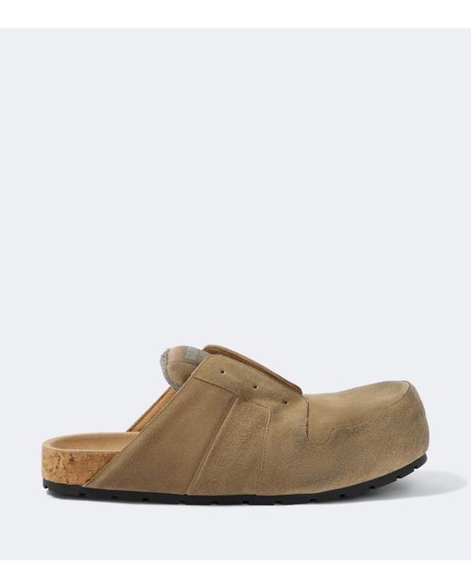 Balenciaga Natural Dumbo Suede Slides for men