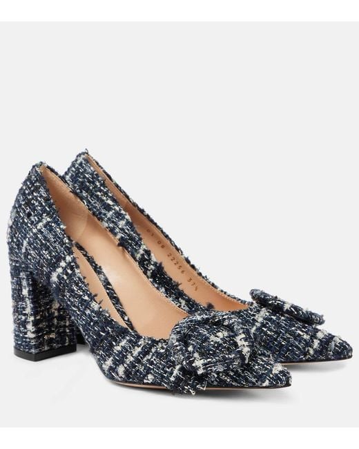 Gianvito Rossi Blue Boucle Pumps