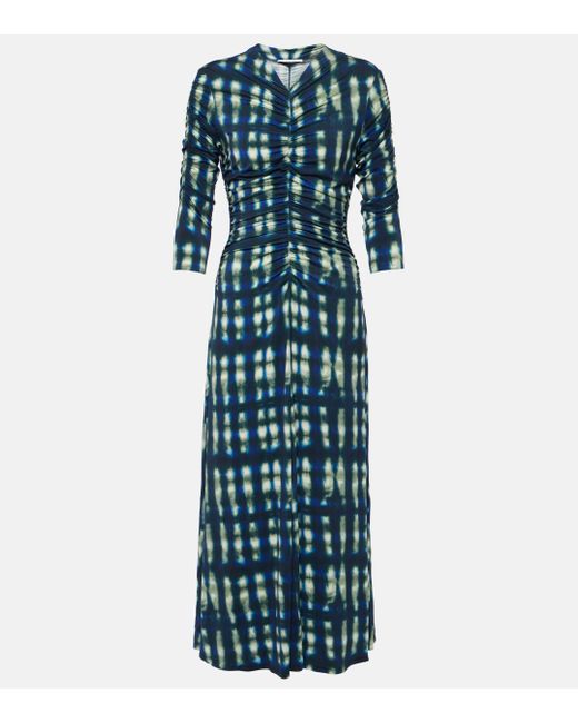 Proenza Schouler Blue White Label Natalee Tie-dye Midi Dress