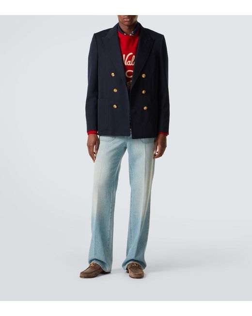 Valentino Blue Wide-Leg Jeans for men
