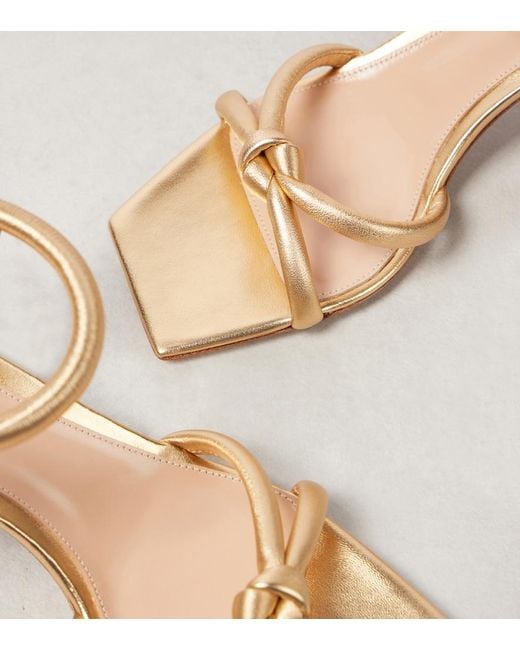 Gianvito Rossi Metallic Juno 55 Leather Sandals