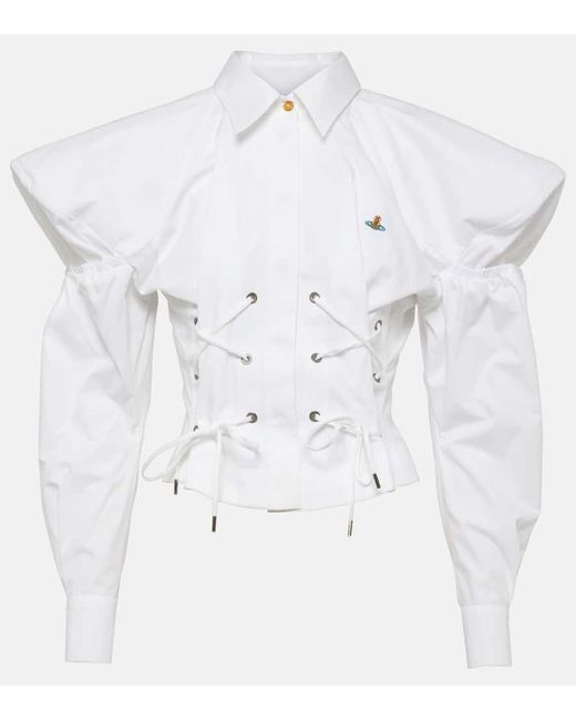 Camisa Gexy de popelin de algodon Vivienne Westwood de color White