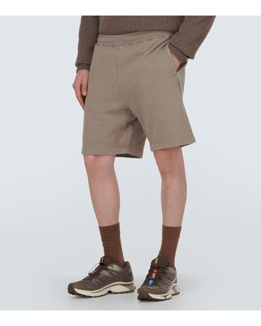 Shorts de felpa de algodon Stone Island de hombre de color Gray