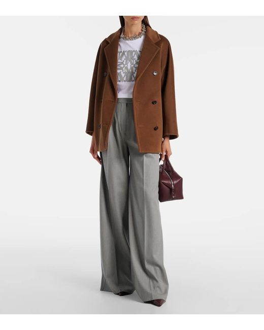 T-Shirt Bravo Imprime En Coton Max Mara en coloris White