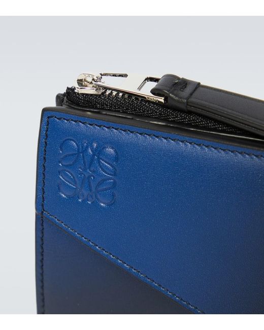 Loewe Portemonnaie Puzzle Slim aus Leder in Blue für Herren