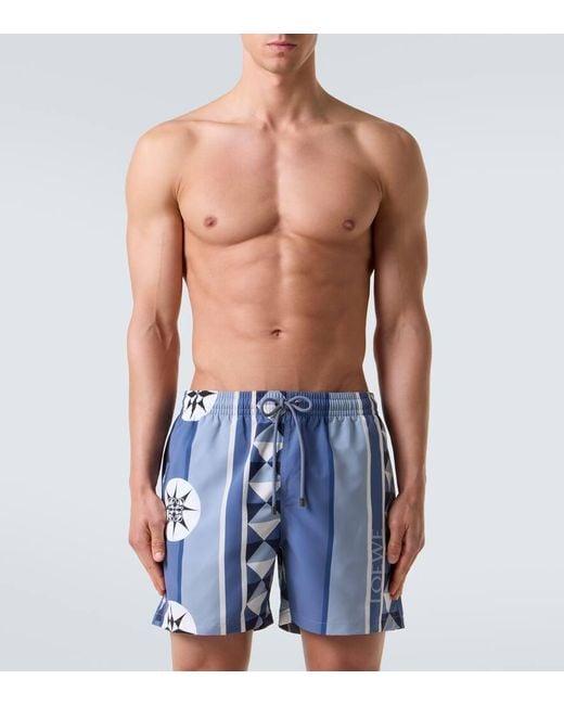 Loewe Blue Paula's Ibiza Printed Swim Trunks for men