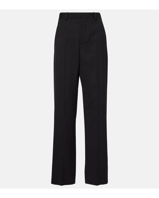 Wardrobe NYC Black Virgin Wool Straight Pants