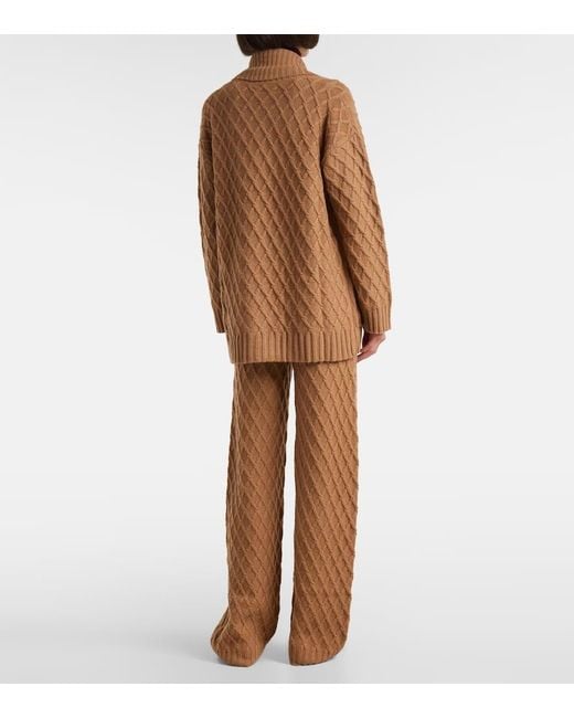 Max Mara Brown Cardigan Mirca Aus Kamelhaar