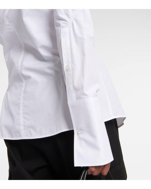 Camisa Austria de popelin de algodon Sportmax de color White
