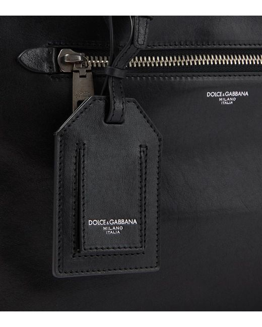Dolce & Gabbana Black Ellis Leather Briefcase for men