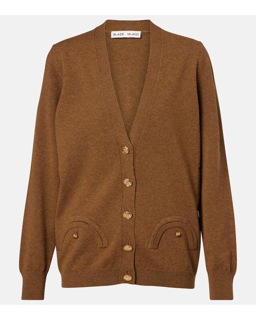Blazé Milano Brown Cardigan Highland Aus Wolle Und Kaschmir