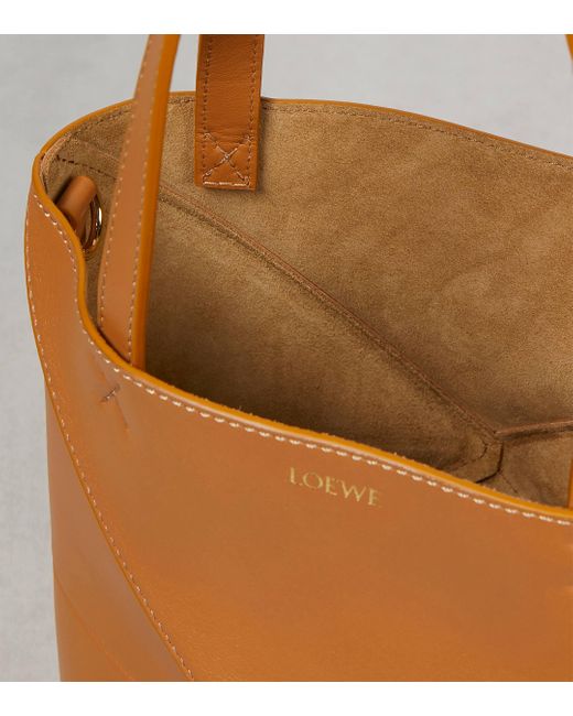 Loewe Brown Puzzle Convertible Mini Leather Tote