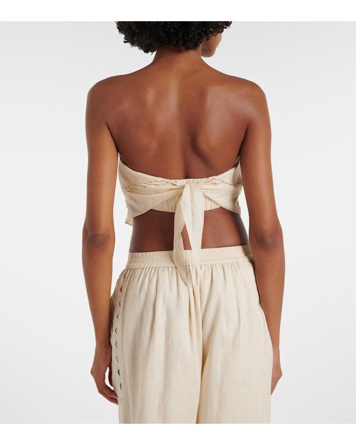 Jonathan Simkhai Natural Linen-Blend Top