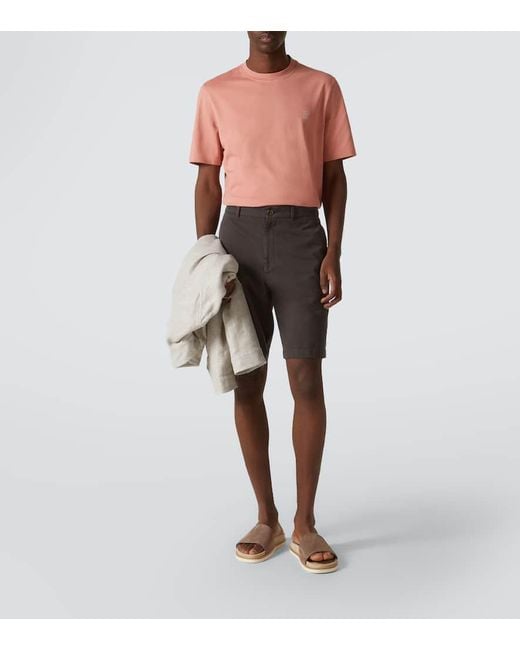 Brunello Cucinelli Pantoletten Aus Veloursleder in Brown für Herren