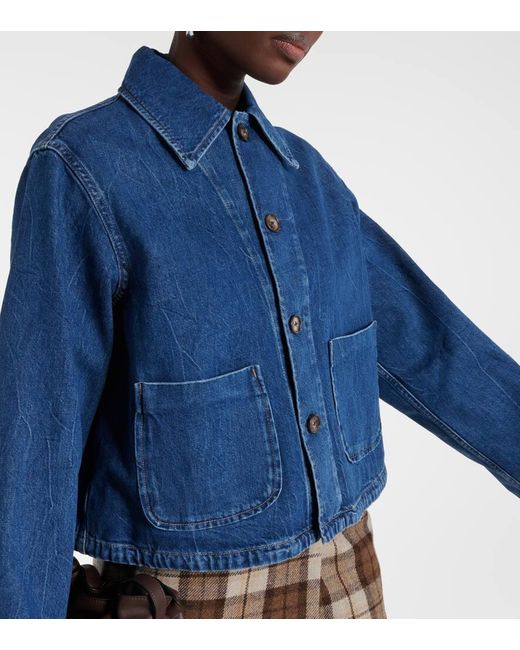 Giacca di jeans cropped di Polo Ralph Lauren in Blue