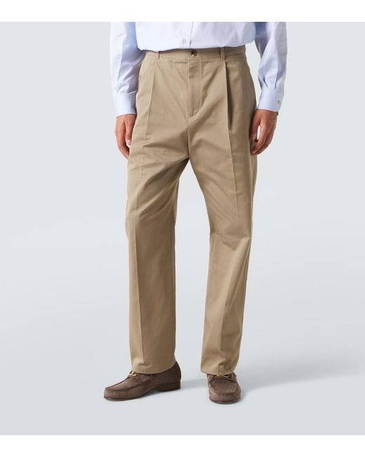 Valentino Natural Cotton Straight Pants for men