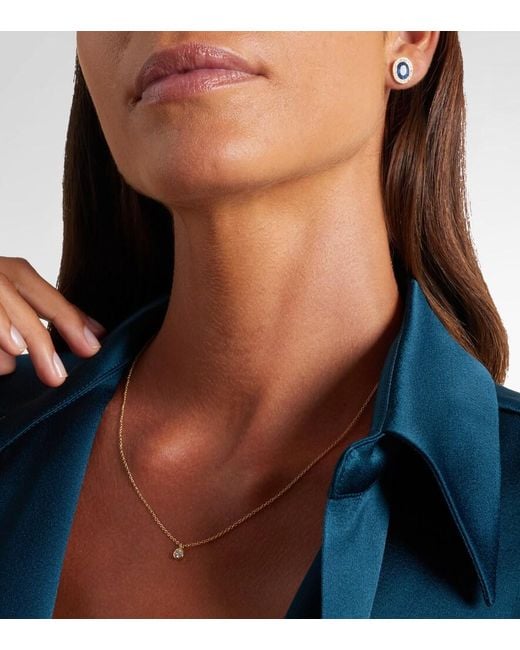 STONE AND STRAND Blue Essential 14Kt Choker With Diamonds